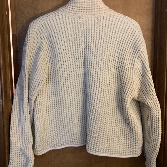 Stylish Cream Snap Closure Cardigan by Mix Nouveau. Fits like L/XL. - Picture 3 of 10